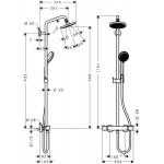Душевая система наружного монтажа Hansgrohe Croma 160 Showerpipe 27135000 Душевая система наружного монтажа Hansgrohe Croma 160 Showerpipe 27135000